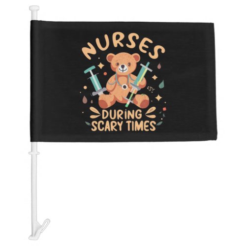 Comforting Nurses Design with Teddy Bears and Nurs Car Flag