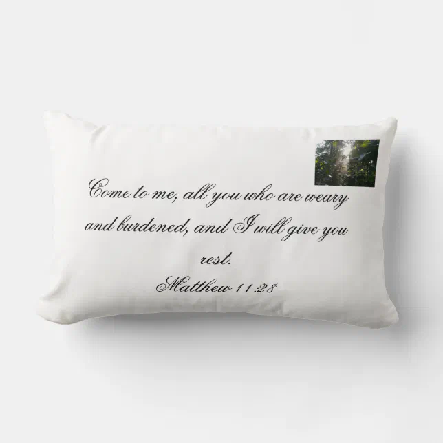 Comforting Pillow with Bible Verse. Zazzle