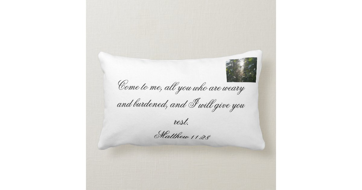 Comforting Pillow with Bible Verse. | Zazzle