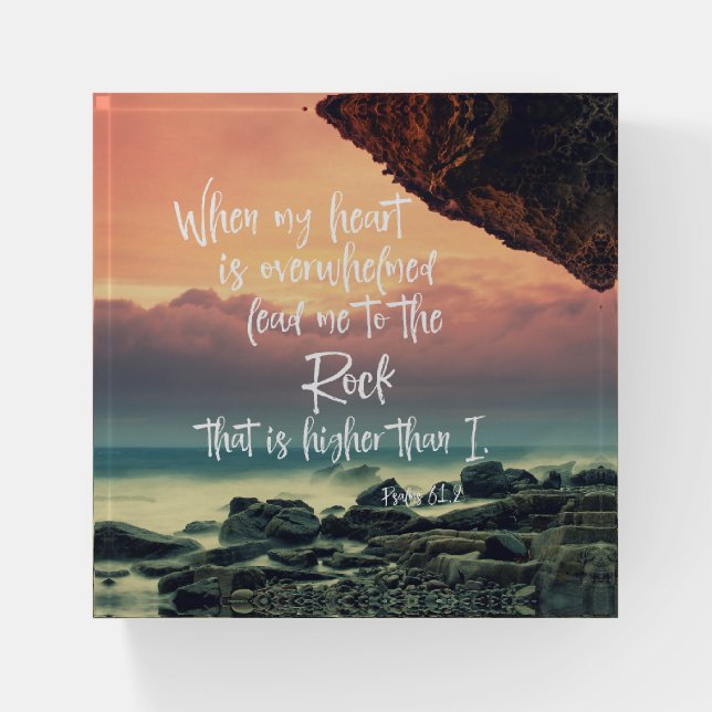 Comforting Psalms Bible Verse Paperweight (Front)