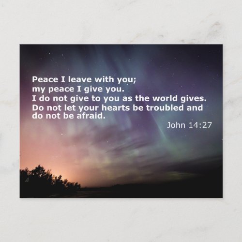Comforting Words of Peace _ Biblical Verse John 14 Postcard