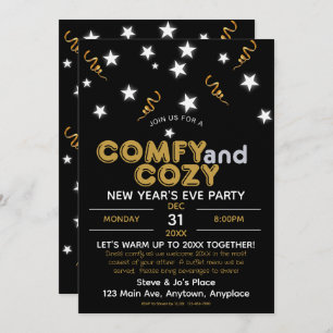 Comfy and Cozy New Year's Eve Party Invitation
