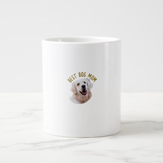 Comfy and Stylish Mug-Best Dog Mom  Giant Coffee Mug (Front)