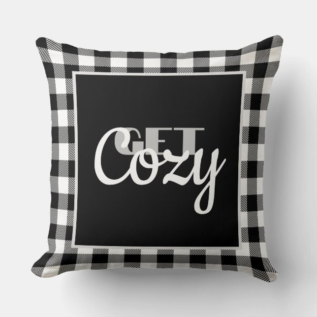 Comfy Cozy Farmhouse Throw Pillow (Front)