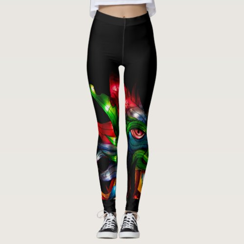 Comfy Hipster Leggings Dragon