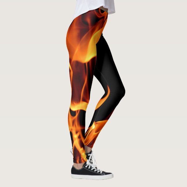 Comfy Hipster Leggings Fire Flames (Right)