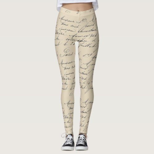 Comfy Hipster Leggings French Writing