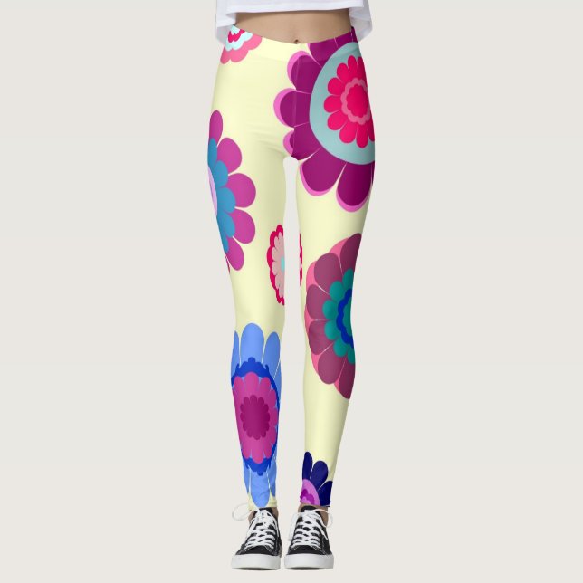 Comfy Hipster Leggings Retro 60s (Front)