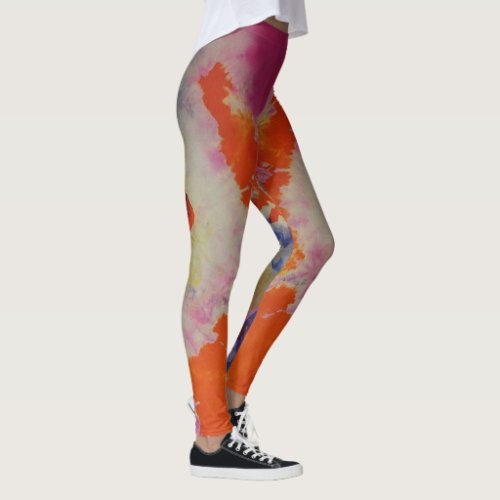 Comfy Hipster Leggings Retro Tie Dye