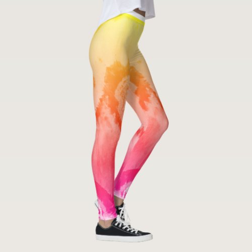 Comfy Hipster Leggings Retro Tie Dye