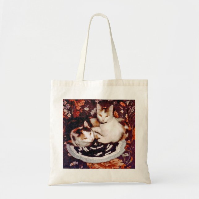 Comfy Sister Cats Tote Bag (Front)