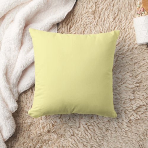 Comfy Soft Muted Pale Yellow Throw Pillow
