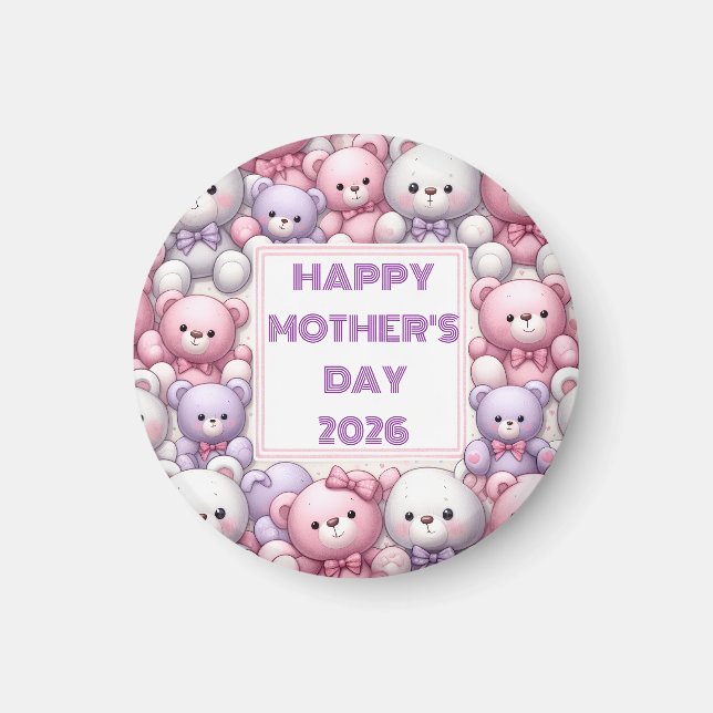 Comfy Teddy Cuddles Magnet (Front)