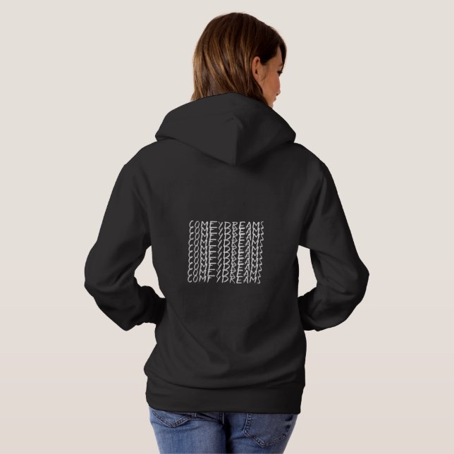 ComfyDreams Black Hoodie (Back Full)