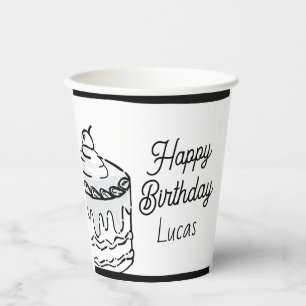 Comic 2D Boys Second Birthday Party Paper Cups