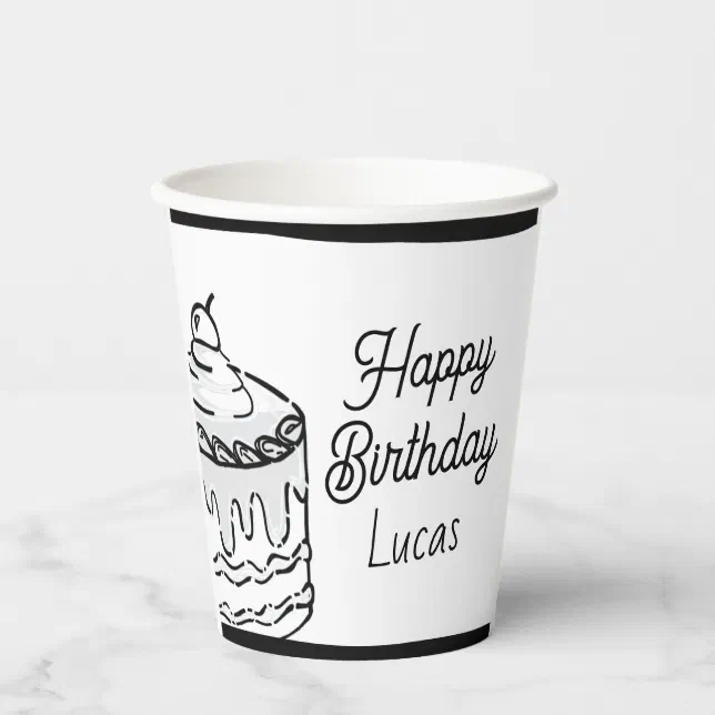 Comic 2D Boys Second Birthday Party Paper Cups | Zazzle