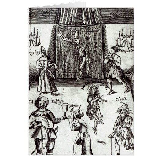 Comic Actors in Performance, 1662 Cards (Front)