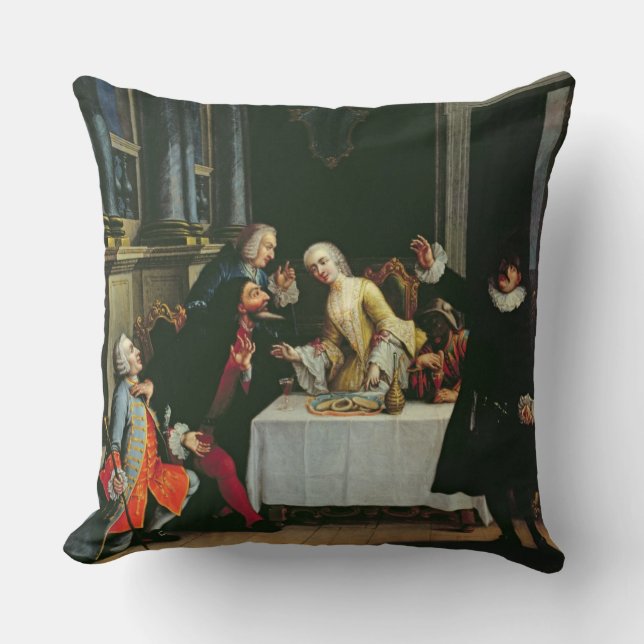 Comic Actors Throw Pillow (Front)