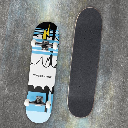 Comic Art Flash Cool Modern Cartoon Skateboard