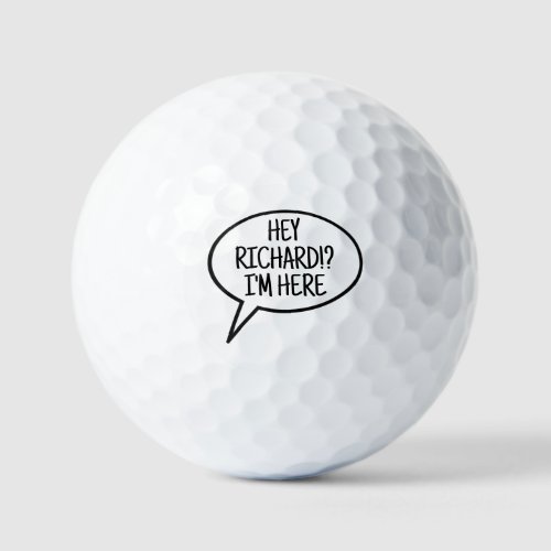 Comic Balloon Golf Balls Funny Golfer Lost Ball