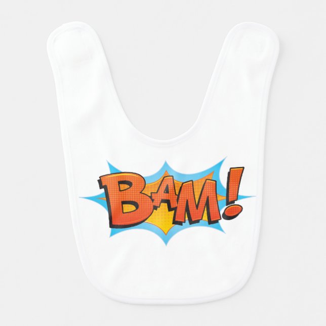 Comic BAM! Baby Bib (Front)