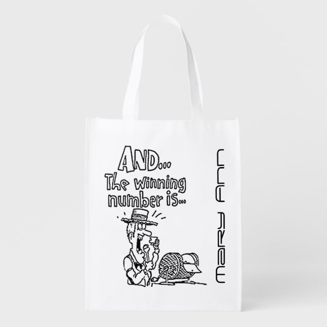 Comic Bingo Personalized Reusable Grocery Bag (Front)