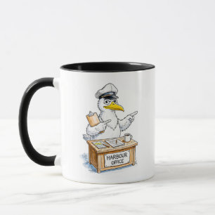 Comic Bird Harbour Officer Mug