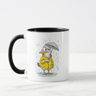 Comic Bird Rainy Day Duty Mug
