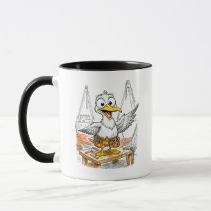 Comic Bird Shipyard Worker Mug