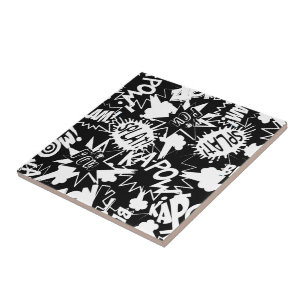 Comic book actions tile