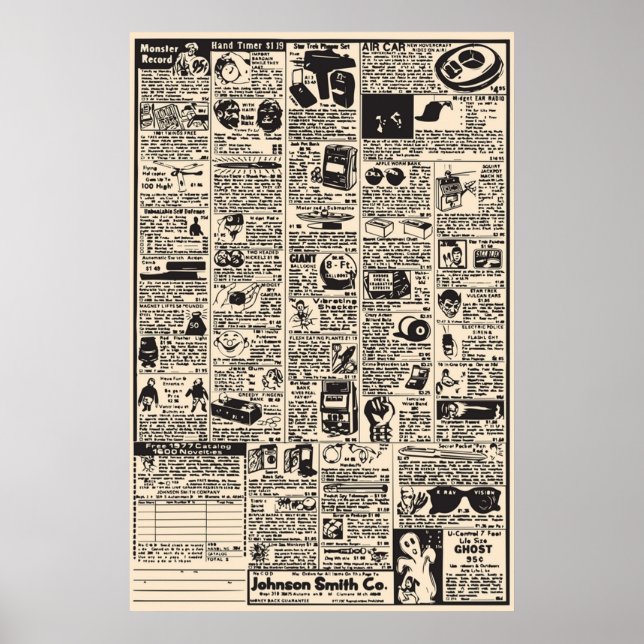 Comic Book Ads Poster (Front)