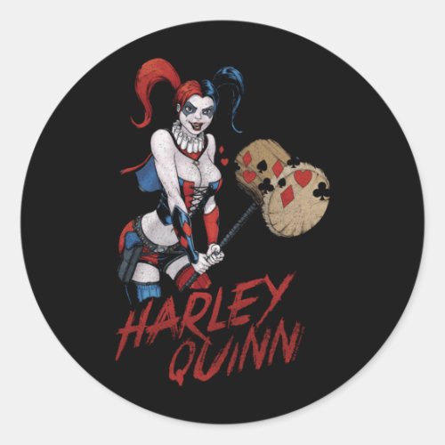 Comic Book Antihero Big Hammer Classic Round Sticker