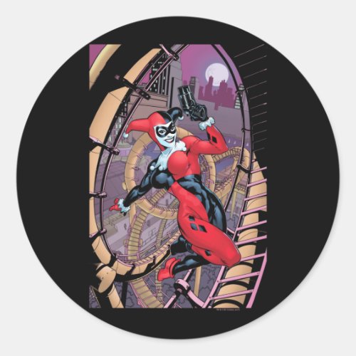 Comic Book Antihero Harley First Performance Classic Round Sticker