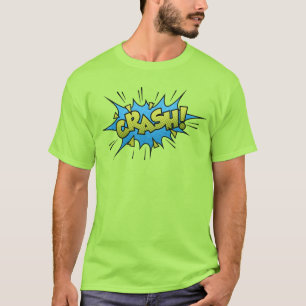 Comic Book Art Crash Bubble Green T-Shirt