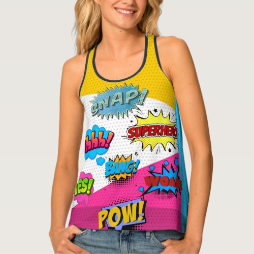 Comic Book Art Pop Colorful Tank Top