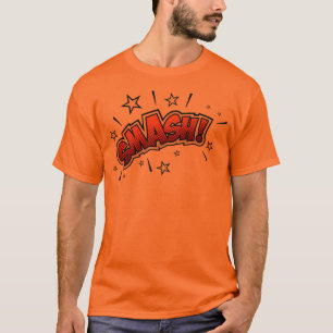 Comic Book Art Smash EXclamation Orange T-Shirt