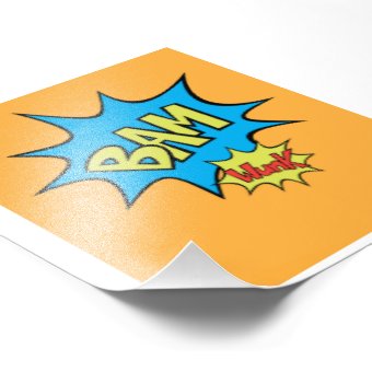 Comic Book "Bam" Balloon Photo Print | Zazzle