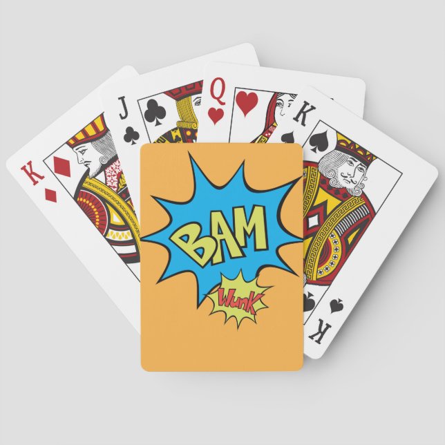 Comic Book "Bam" Balloon Poker Cards (Back)