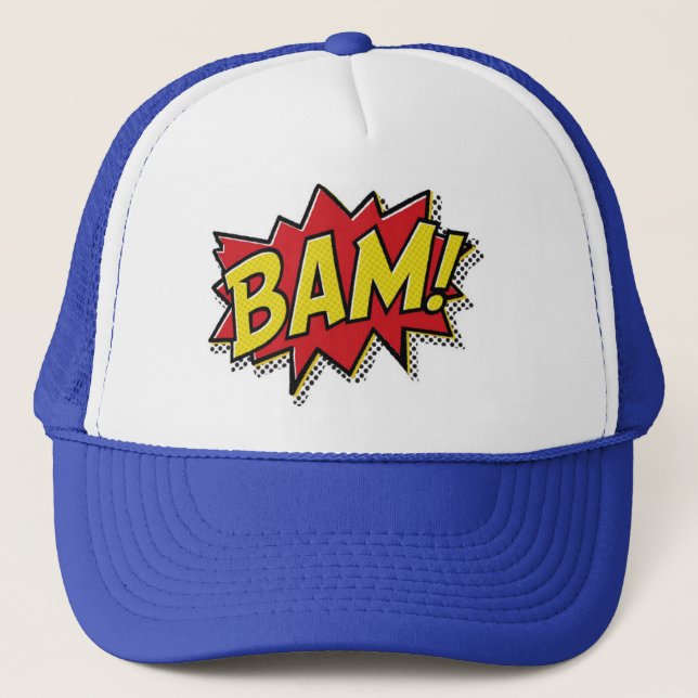 comic book bam! trucker hat (Front)
