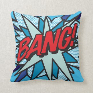 Comic Book BANG! Throw Pillow