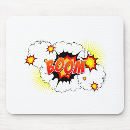 Comic Book Boom Explosion Mouse Pad