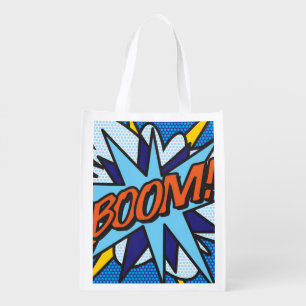 Comic Book BOOM! Grocery Bag