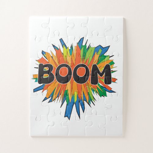 Comic Book BOOM Pop Art Explosion Jigsaw Puzzle
