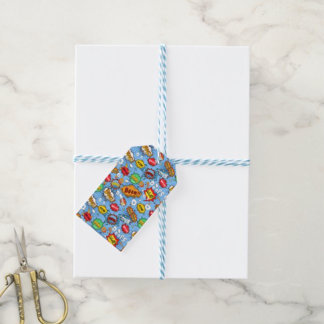 Comic Book Bubbles Gift Tag (With Twine)