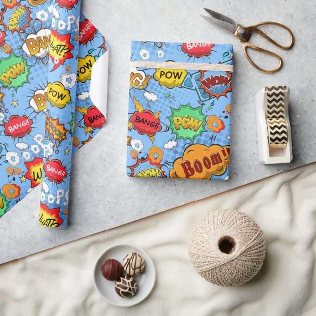 Comic Book Bubbles Wrapping Paper (Crafts)