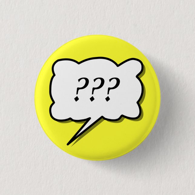 Comic Book  Call Out "???" Button (Front)
