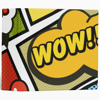 Comic Book cartoon fonts! 3 Ring Binder