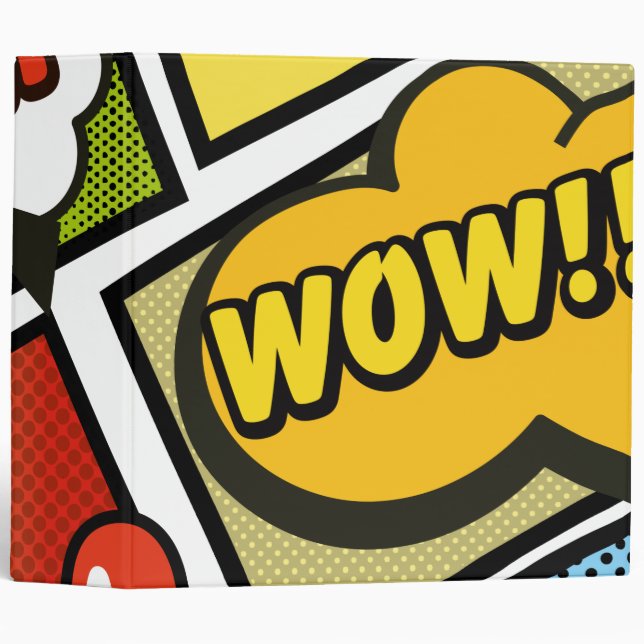 Comic Book cartoon fonts! 3 Ring Binder (Front/Spine)