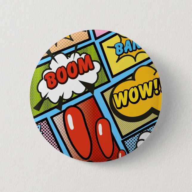 Comic Book cartoon fonts! Button (Front)