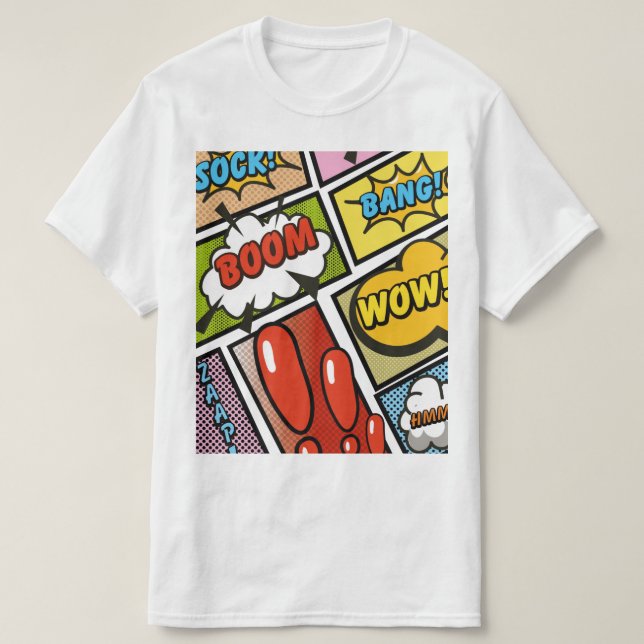 Comic Book cartoon fonts! T-Shirt (Design Front)